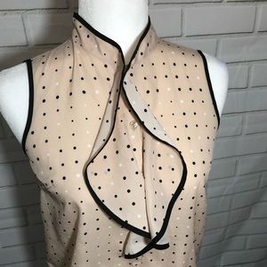 FINAL PRICE! Ann Taylor Petite Polka Dot Blouse